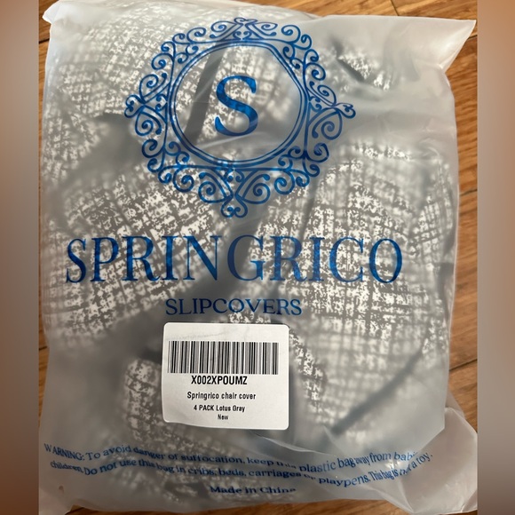 SPRINGRICO Chair Covers for Dining Room Set of 4, Stretch Washable Spandex - Picture 4 of 4